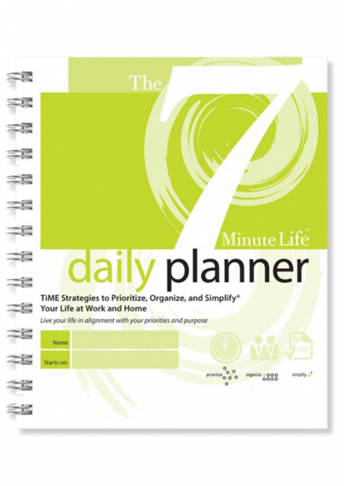 The 7 Minute Life paper Daily Planner time management tool